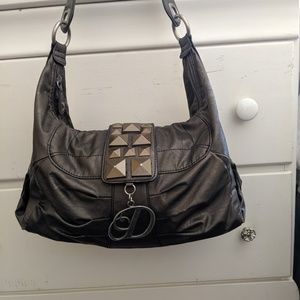 Metallic brown shoulder bag